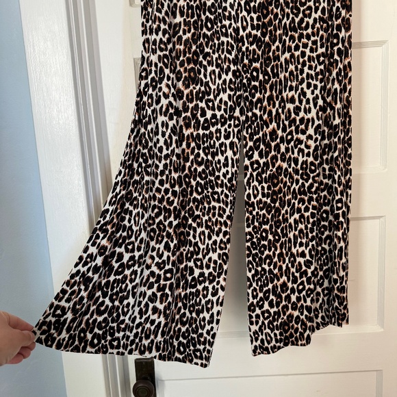Reformation Cheetah High Waisted Wide Viscose Pant - 6 - Picture 1 of 6